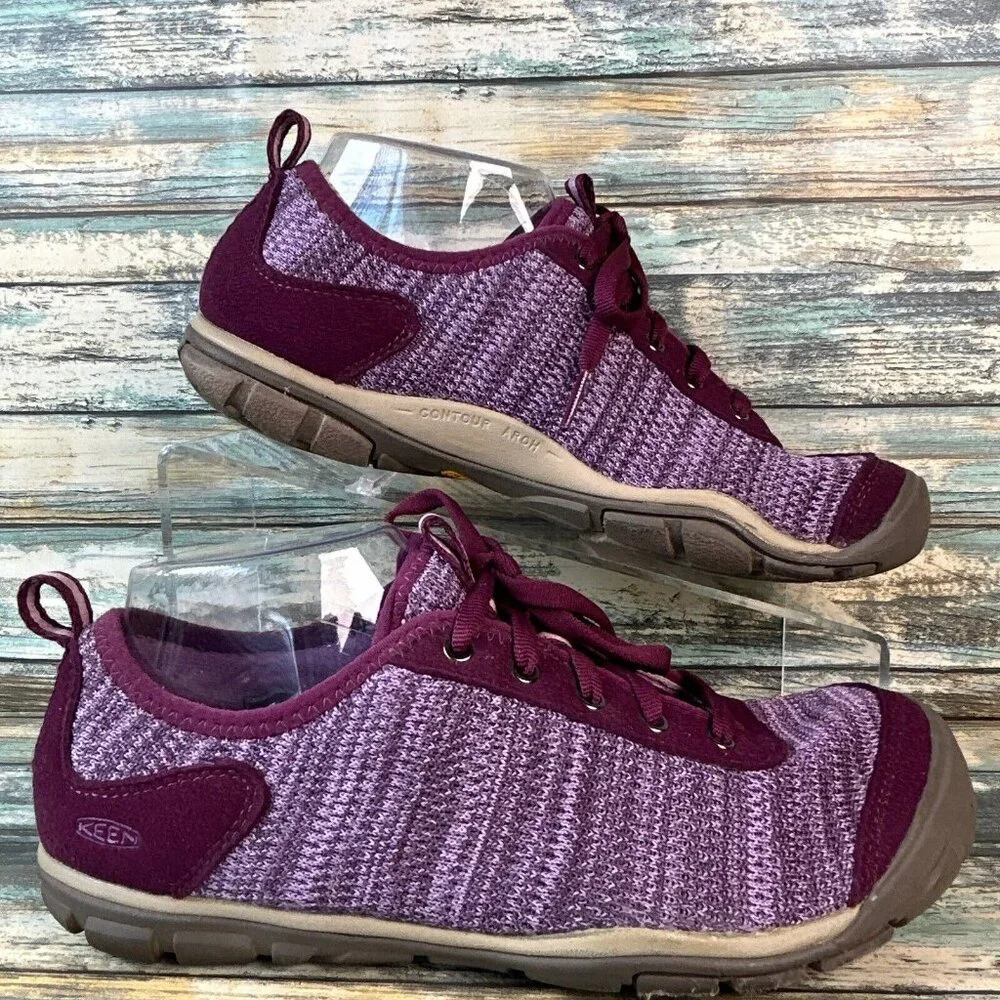 Keen Sneakers Shoes Womens Size 8.5 Burgundy Arch Support Comfort Walking Ladies - Picture 1 of 10